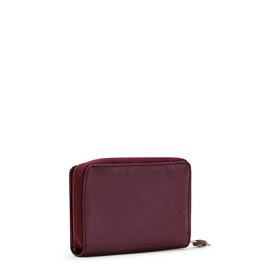 Kipling Money Love Metallic Small Wallet Wallets Burgundy Lacquer | CA 2206WN